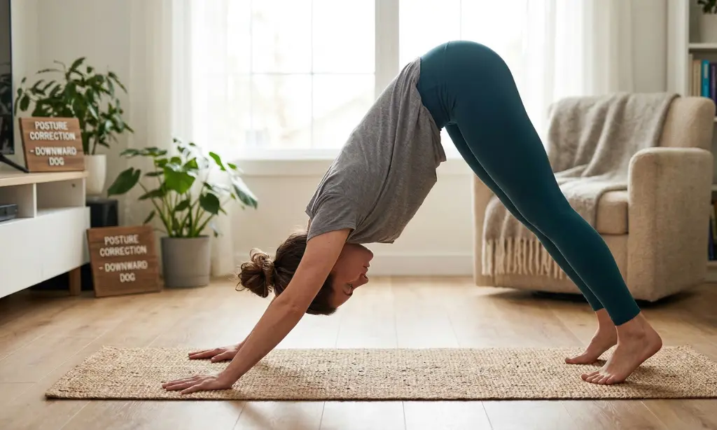 downward facing dog pose